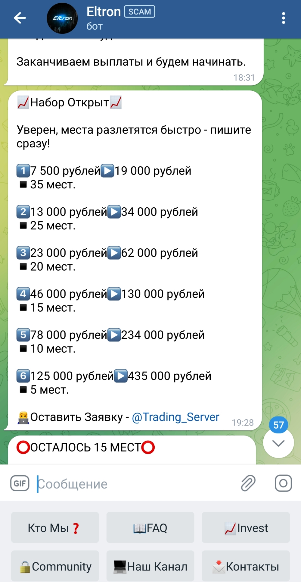 скриншот телеграм бот eltron телеграм бот eltron