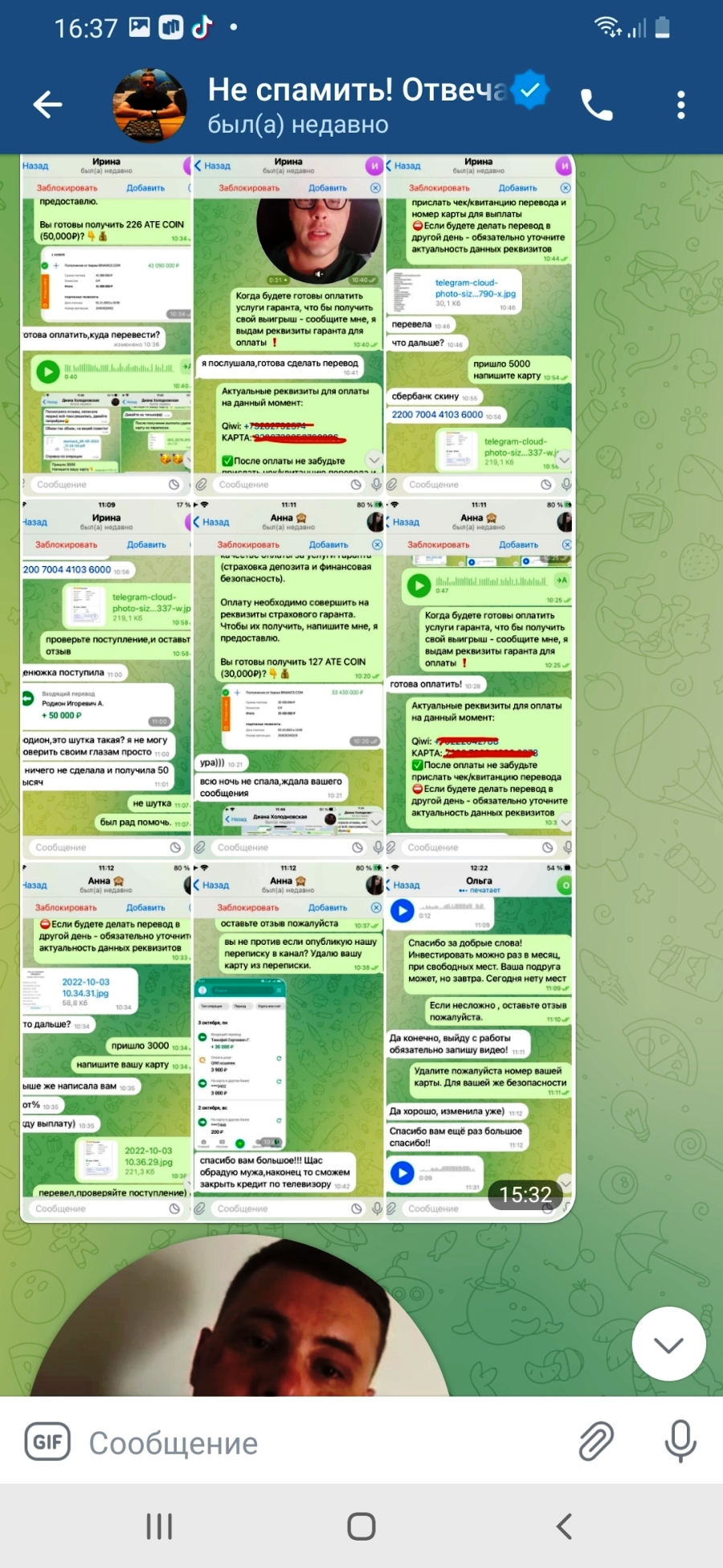 скриншот переписки переписка с мошенником герасимом